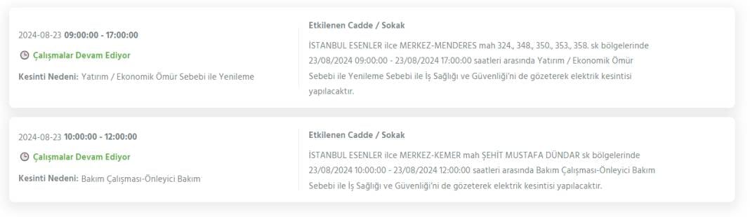 İstanbullular dikkat! Bugün bu ilçelerde 8 saati bulacak elektrik kesintileri yaşanacak 19